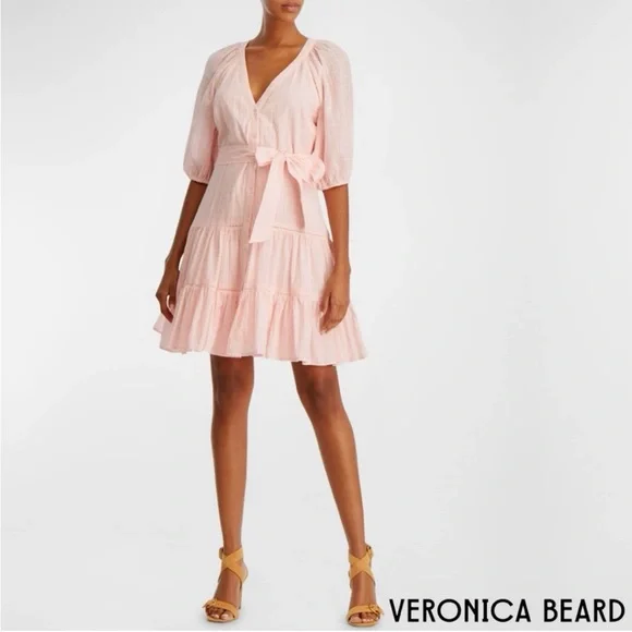 Veronica Beard Dewey Tiered Cotton Button-Up Dress - Picture 2 of 12